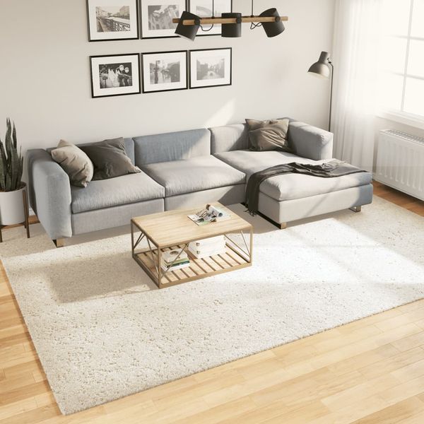 vidaXL Koberec ISTAN vysoký vlas lesklý vzhľad krémový 240x340 cm