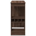 vidaXL Barový stôl s policami hnedý dub 90x47,5x103,5cm kompoz. drevo