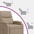 vidaXL Masážne relaxačné kreslo Kapučínová Umelá koža