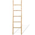 vidaXL Rebrík na uteráky s 5 priečkami, bambus, 150 cm