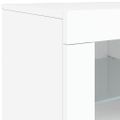 vidaXL Komoda s LED svetlami biela 123x37x67 cm