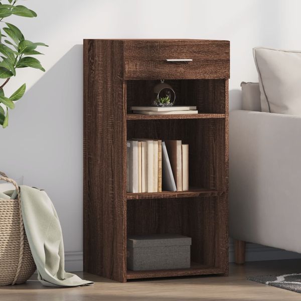 vidaXL Komoda hnedý dub 45x42,5x93 cm spracované drevo
