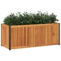 vidaXL Záhradný kvetináč 110x45x44 cm masívna akácia a oceľ