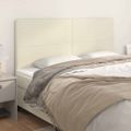 vidaXL Čelo postele krémové 160x5x118/128 cm umelá koža