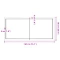 vidaXL Stolová doska svetlohnedá 140x60x(2-6)cm ošetrený masív hrany