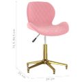335045 vidaXL Swivel Dining Chair Pink Velvet