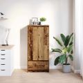 vidaXL skriňa so zásuvkou Old Wood 55,5x34x119,5 cm Engineered Wood