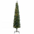 vidaXL Umelý úzky vianočný stromček 150 LED 150 cm
