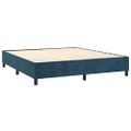 vidaXL Posteľný rám boxsping s matracom tmavomodrý 180x200 cm zamat