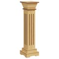 vidaXL Štvorcový stĺpový stojan na rastliny bledé drevo 17x17x66 cm MDF