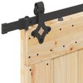 vidaXL Posuvné dvere NARVIK Prírodná a čierna 100 x 210 cm (213,5 cm)