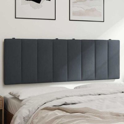 vidaXL Vankúš na čelo postele Hanko tmavosivý 120 cm zamat