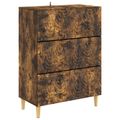vidaXL Zásuvkový kabinet Dymový dub 66 x 34,5 x 90 cm Kompozitné drevo