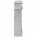 vidaXL Rám krbu Betónovo sivá 102 x 26 x 100 cm Kompozitné drevo