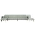vidaXL Pohovka v tvare L bledosivá 275x140x70 cm zamat