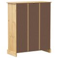 vidaXL Botník Corona 86x38,5x108 cm borovicový masív