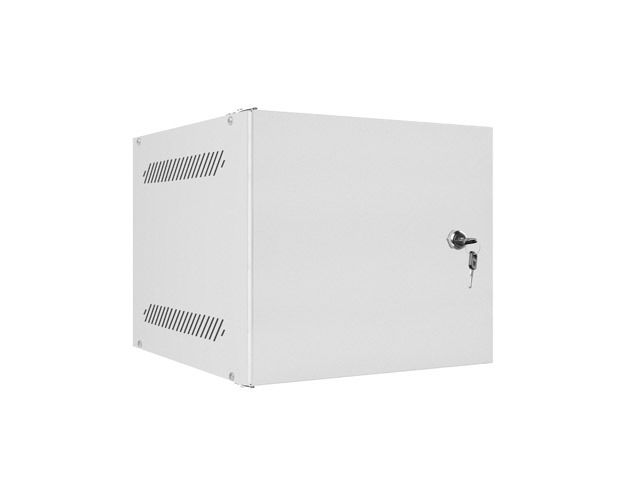 LANBERG RACKOVÁ SKRIŇA 10'' NÁSTENNÁ 4U/280X310 PRO VLASTNÚ MONTÁŽ S KOVOVÝMI DVERAMI ŠEDÁ -FLAT PACK