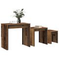vidaXL Konferenčný stolík 3 ks Staré drevo 60 x 35 x 56 cm