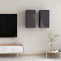 vidaXL TV skrinky 2 ks, lesklé čierne 30,5x30x60 cm, kompozitné drevo