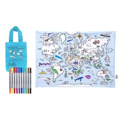 Prestieranie na vyfarbenie World map Vymaľuj a oper