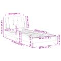 vidaXL Rám postele bez matraca Zadar kapučínový 80x200 cm umelá koža