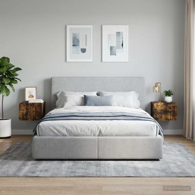 vidaXL Nástenná nočná skrinka 2 ks Dymový dub 33 x 34,5 x 24 cm