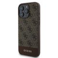 Guess puzdro pre iPhone 16 Pro 6,3" GUHCP16LG4GLBR hnedé pevné puzdro 4G Bottom Stripe