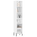 vidaXL Vysoká skrinka lesklá biela 34,5x32,5x180 cm spracované drevo