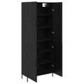 vidaXL Highboard Čierny dub 69,5 x 34 x 180 cm Kompozitné drevo