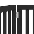 vidaXL Brána pre psa skladacia 3 panely čierna 150 cm topoľové drevo
