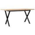 vidaXL Konferenčný stolík v tvare X 100x50x45,5 cm borovica a oceľ