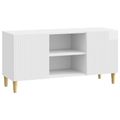 vidaXL TV skrinka 102 x 34,5 x 50 cm Biela s vysokým leskom