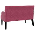 vidaXL Chesterfield lavica Víno červené 112 x 65,5 x 75 cm Zamat