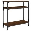 vidaXL Konzolový stolík hnedý dub 75x29x75 cm kompozitné drevo