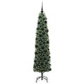 vidaXL Umelý vianočný stromček Zelená 180 cm PVC, oceľ a plast