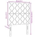 vidaXL LED hlavová doska Svetlosivá 90 cm Zamat