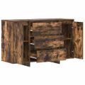 vidaXL Servírovacia skriňa Dymová dub 120 x 41 x 75 cm