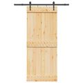 vidaXL Posuvné dvere NARVIK Prírodná a čierna 85 x 210 cm (152,5 cm)