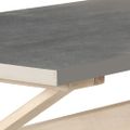 vidaXL Konferenčný stolík so zinkovaným povrchom 110x60x40 cm masívne mangovníkové drevo