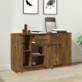 vidaXL Komody 2 ks dymový dub 60x30x70 cm spracované drevo
