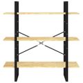 vidaXL Knižnica s 3 policami 100x30x105 cm, borovicový masív