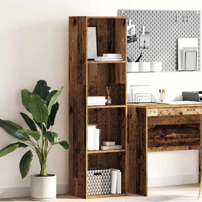 vidaXL Knižnica staré drevo 40x24x176 cm kompozitné drevo