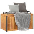 vidaXL Vonkajší box na vankúše 85x45x45/53 cm masívna akácia a oceľ