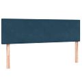 vidaXL Posteľný rám boxsping s matracom tmavomodrý 140x210 cm zamat