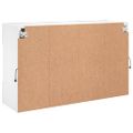 vidaXL TV nástenná skrinka s LED svetlami biela 98,5x30x60,5 cm