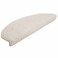 vidaXL Schodové rohože 30 ks 65x21x4 cm biele polkruhové veľké