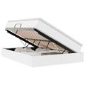 vidaXL Postel s úložným prostorem a matrací Biela 140 x 190 cm