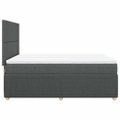 vidaXL Boxspring posteľ s matracom tmavosivá 140x200 cm látka