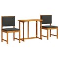 vidaXL Záhradný bistro set 3 ks Hnedá Pevné akáciové drevo