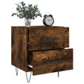 vidaXL Nočné stolíky 2 ks dymový dub 40x35x47,5 cm kompozitné drevo